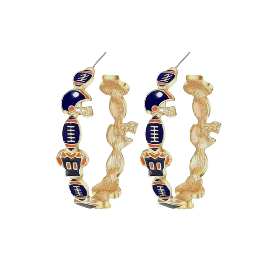 FOOTBAL JERSEY | EAR | ORANGE AND BLUE CHIC LOVE
