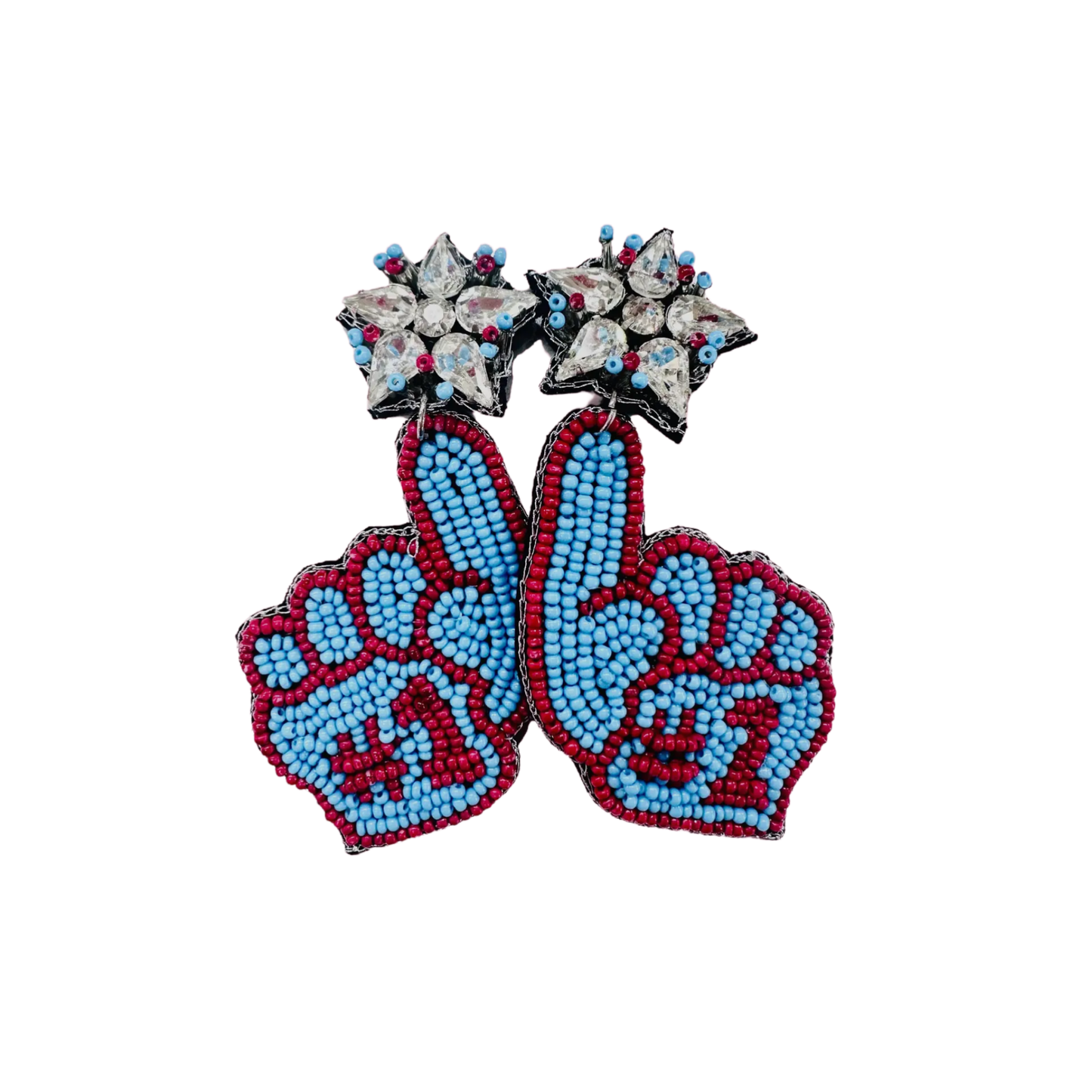 NUMBER 1 BLUE | EAR | BLUE AND RED CHIC LOVE