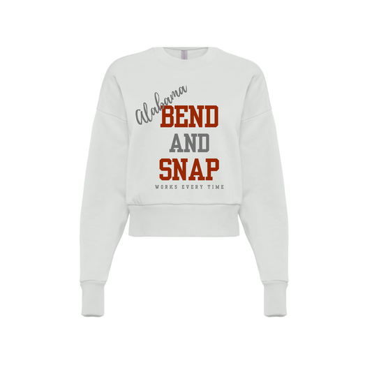 BEND AND SNAP | SWEATSHIRT | CRIMSON AND WHITE CHIC LOVE