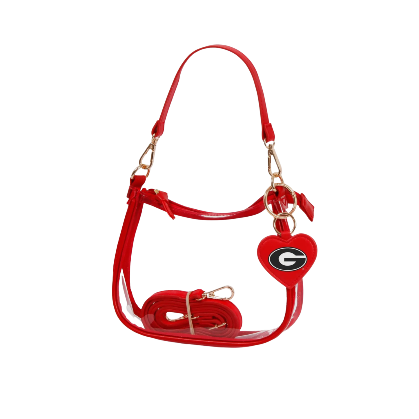 CLEAR HEART | PURSE | BLACK AND RED CHIC LOVE