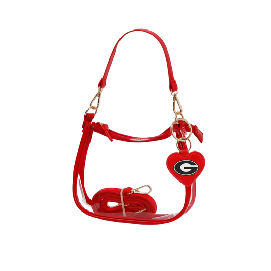 CLEAR HEART | PURSE | BLACK AND RED CHIC LOVE