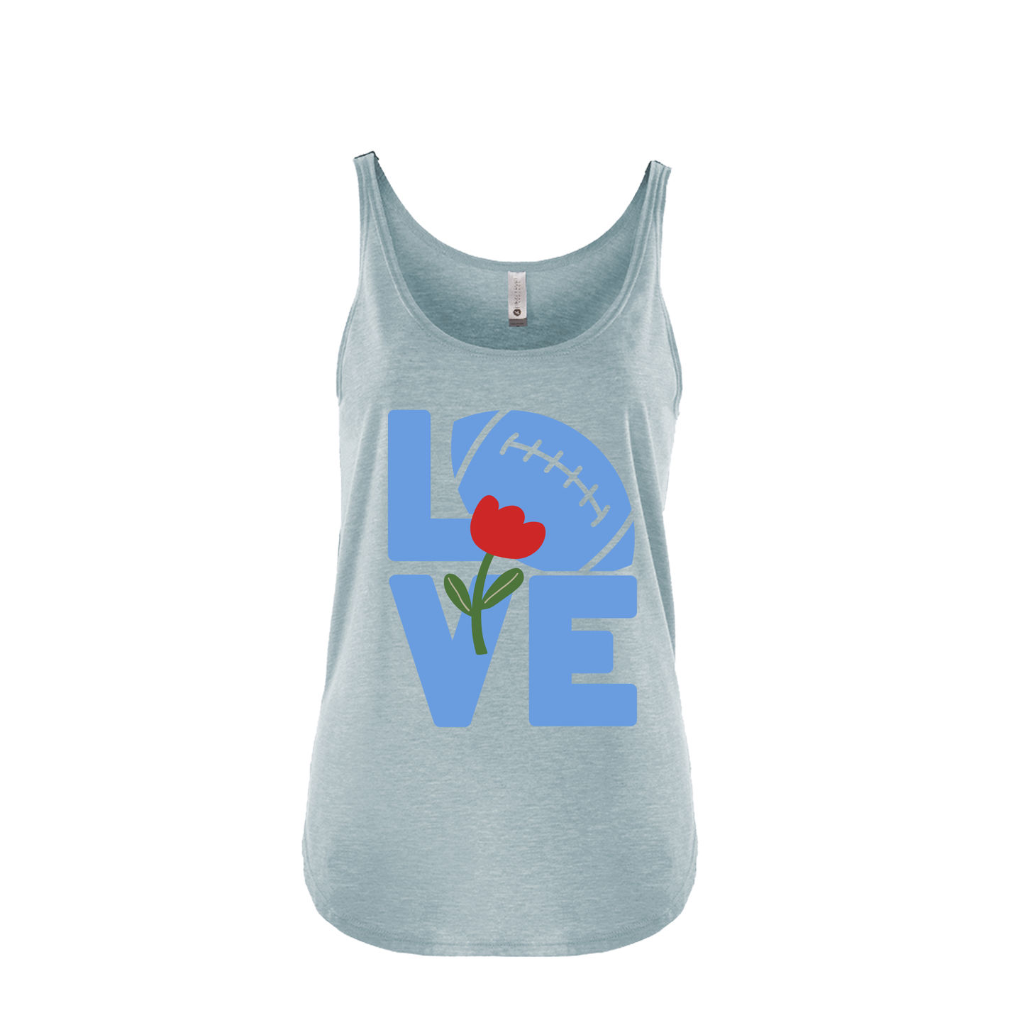 LOVE FOOTBALL| TANK | BLUE AND RED CHIC LOVE