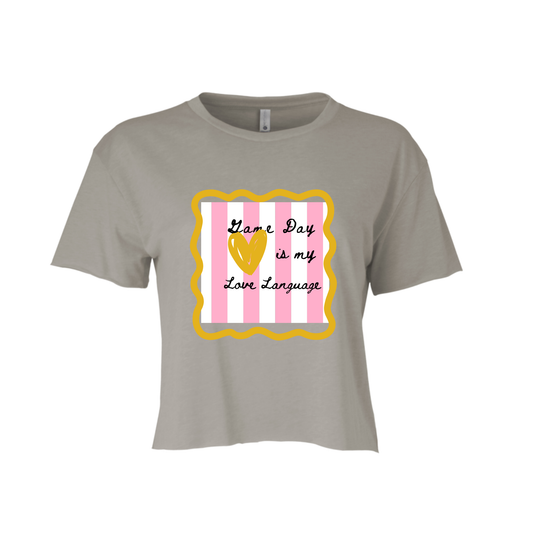LOVE LANGUAGE | CROPPED T-SHIRT | BLACK AND GOLD CHIC LOVE