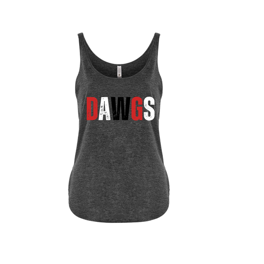 DAWGS| TANK |BLACK AND RED CHIC LOVE