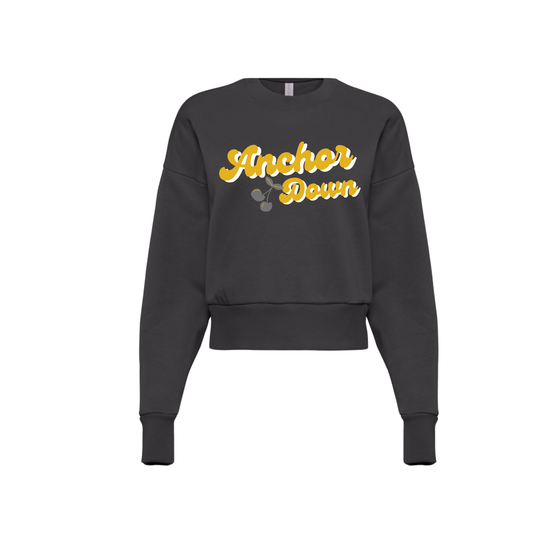ANCHOR DOWN | SWEATSHIRT BLACK | BLACK AND GOLD CHIC LOVE