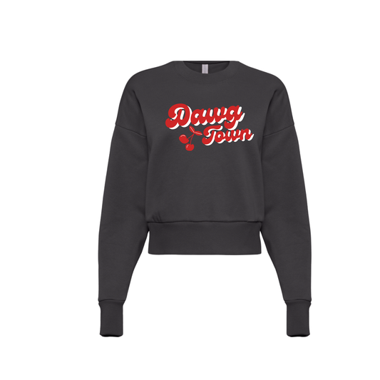 DAWG TOWN | SWEATSHIRT | BLACK AND RED CHIC LOVE