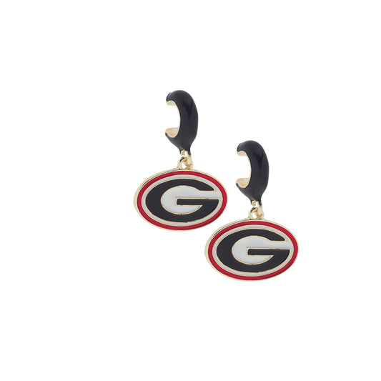 GEORGIA G HOOP | EARRINGS | BLACK AND RED CHIC LOVE