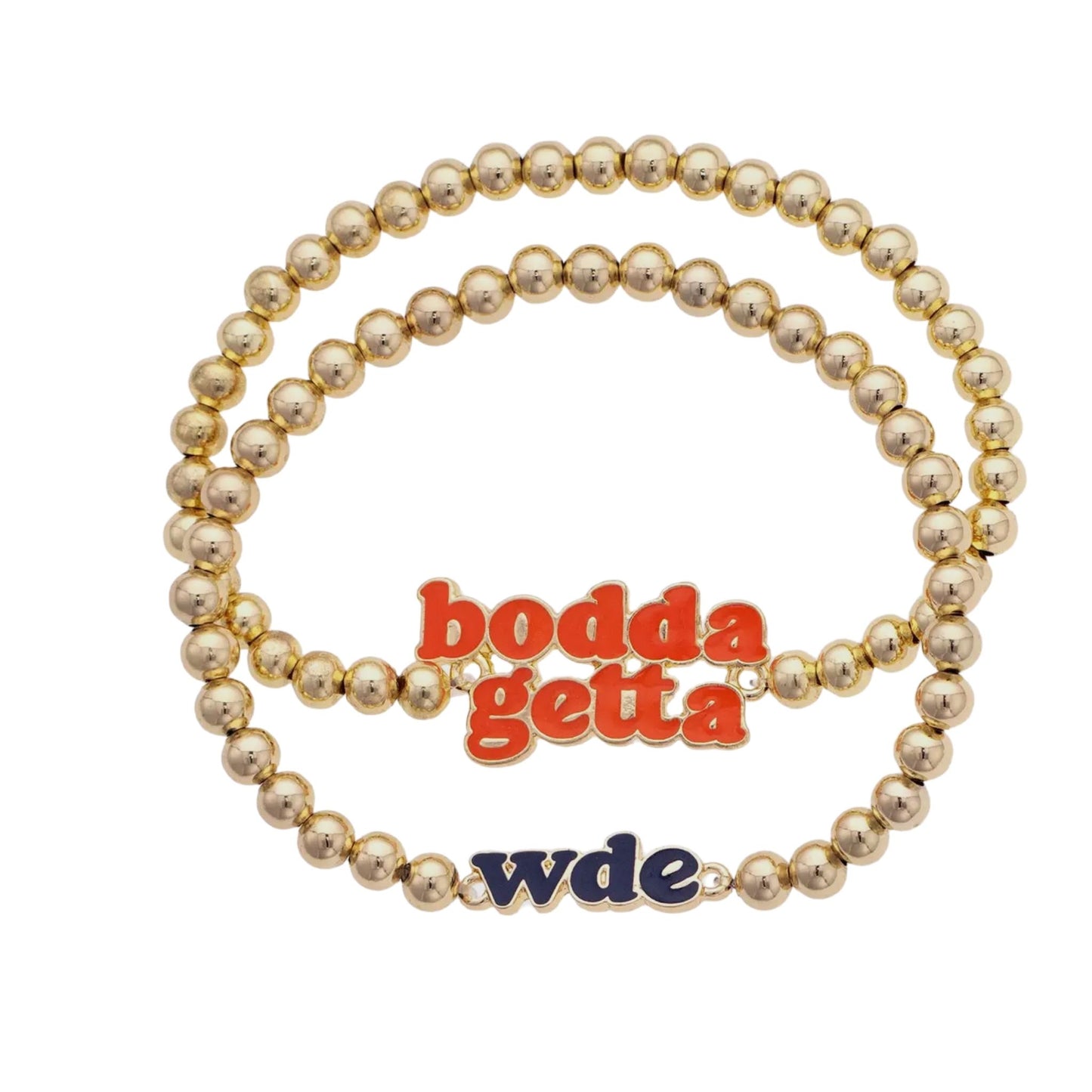 BODDA GETT WDE | BRACELET | BLUE AND ORANGE CHIC LOVE