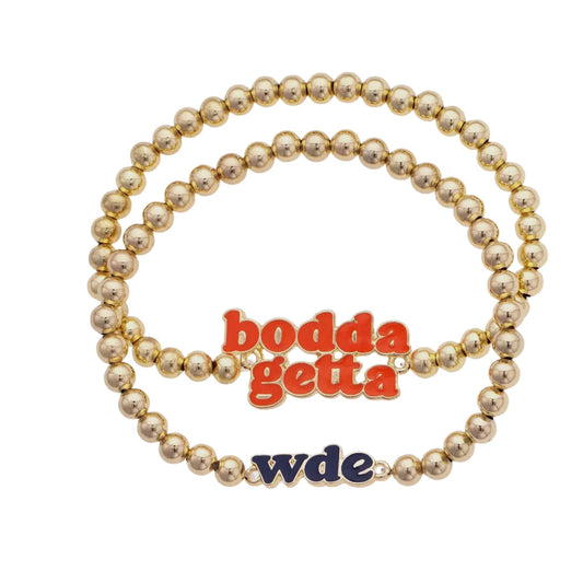 BODDA GETT WDE | BRACELET | BLUE AND ORANGE CHIC LOVE
