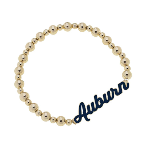 Auburn stretch | bracelet | orange and blue chic love