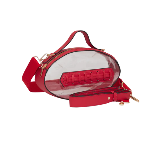 FOOTBALL CLEAR | PURSE | BLACK AND RED CHIC LOVE