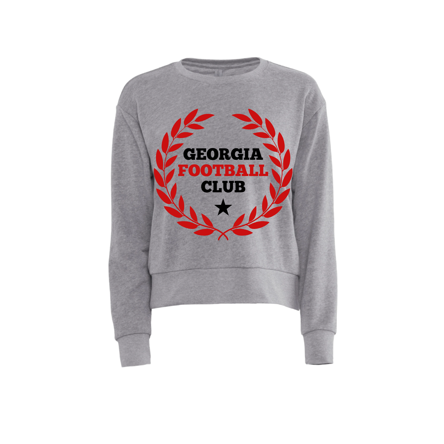 GEORGIA FOOTBALL CLUB | SWEATSHIRT| BLACK AND RED CHIC LOVE