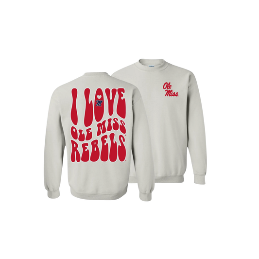 I LOVE REBELS | SWEASHIRT | BLUE AND RED LOVE CHIC