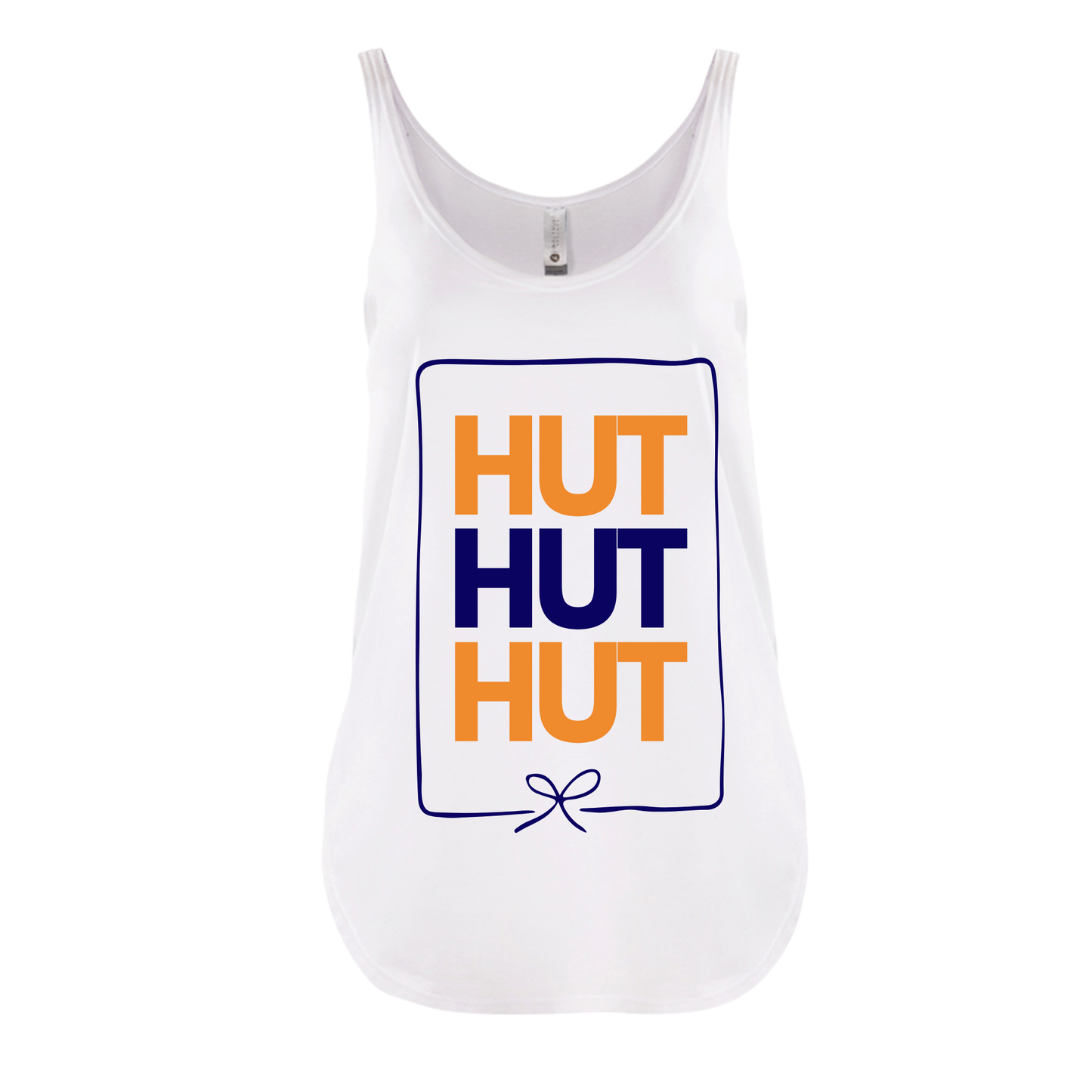 HUT HUT HUT | TANK | BLUE AND ORANGE CHIC LOVE