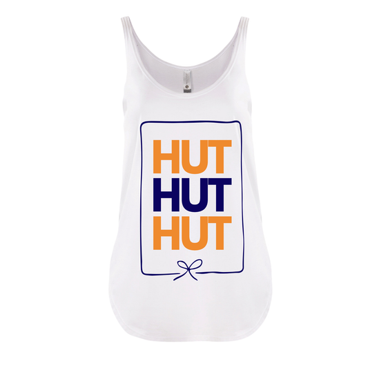 HUT HUT HUT | TANK | BLUE AND ORANGE CHIC LOVE