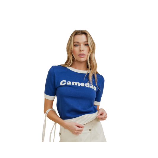 GAMEDAY SWEATER | SWEATER | BLUE AND RED CHIC LOVE