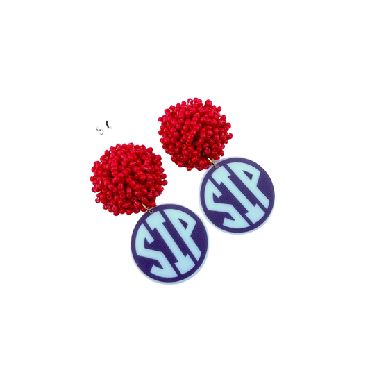 SIP EAT RED | EAR ACCESSORIES | BLUE AND RED CHIC LOVE