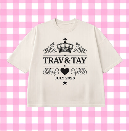 TRAV + TAY CROWN T-SHIRT CREAM AND BLACK | FOOTBALL LOVE STORY COLLECTION