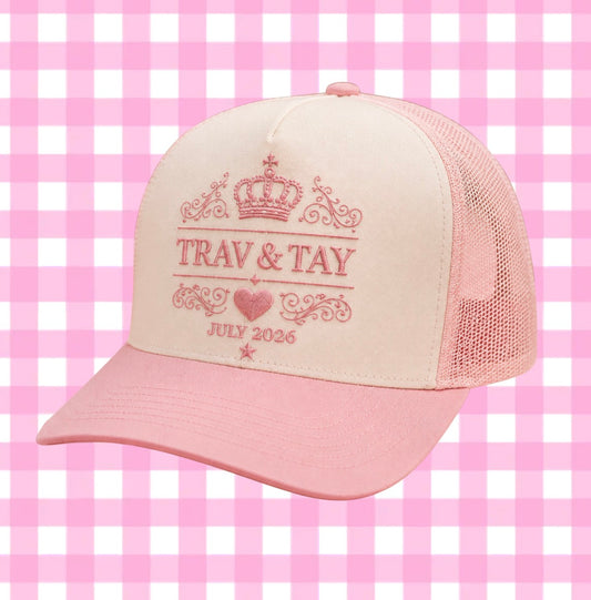 TRAV + TAY PINK AND CREAM TRUCKER | FOOTBALL LOVE STORY COLLECTION