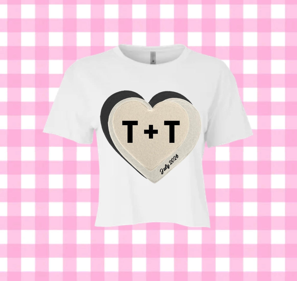 T+T HEART CROPPED T-SHIRT | FOOTBALL LOVE STORY COLLECTION