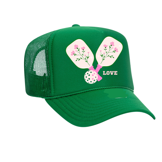 FLOWER PADDLE | HAT | PICKLEBALL CHIC LOVE