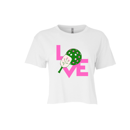 LOVE PADDLE | CROPPED T-SHIRT | PICKLEBALL CHIC LOVE
