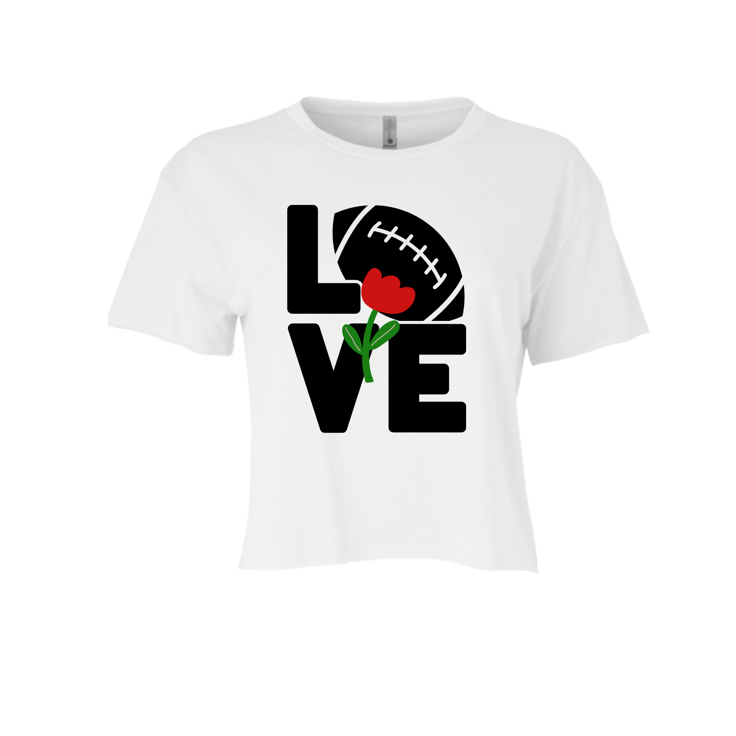 LOVE BLACK | CROPPED T-SHIRT | BLACK AND RED CHIC LOVE