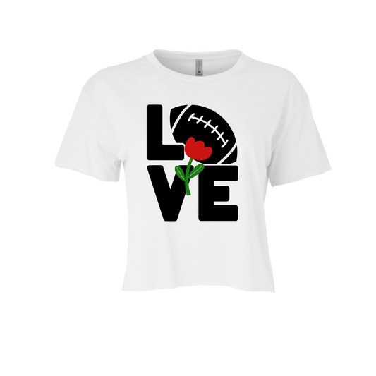 LOVE BLACK | CROPPED T-SHIRT | BLACK AND RED CHIC LOVE