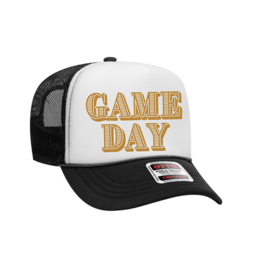 GAME DAY GOLD | HATS | BLACK AND GOLD CHIC LOVE