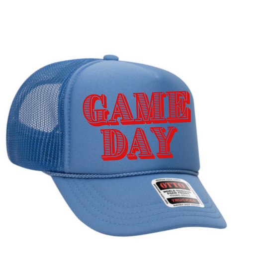 GAME DAY | HAT | BLUE AND RED CHIC LOVE