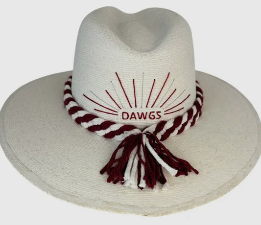 DAWGS BRAIDED | HAT | BLACK AND RED CHIC LOVE