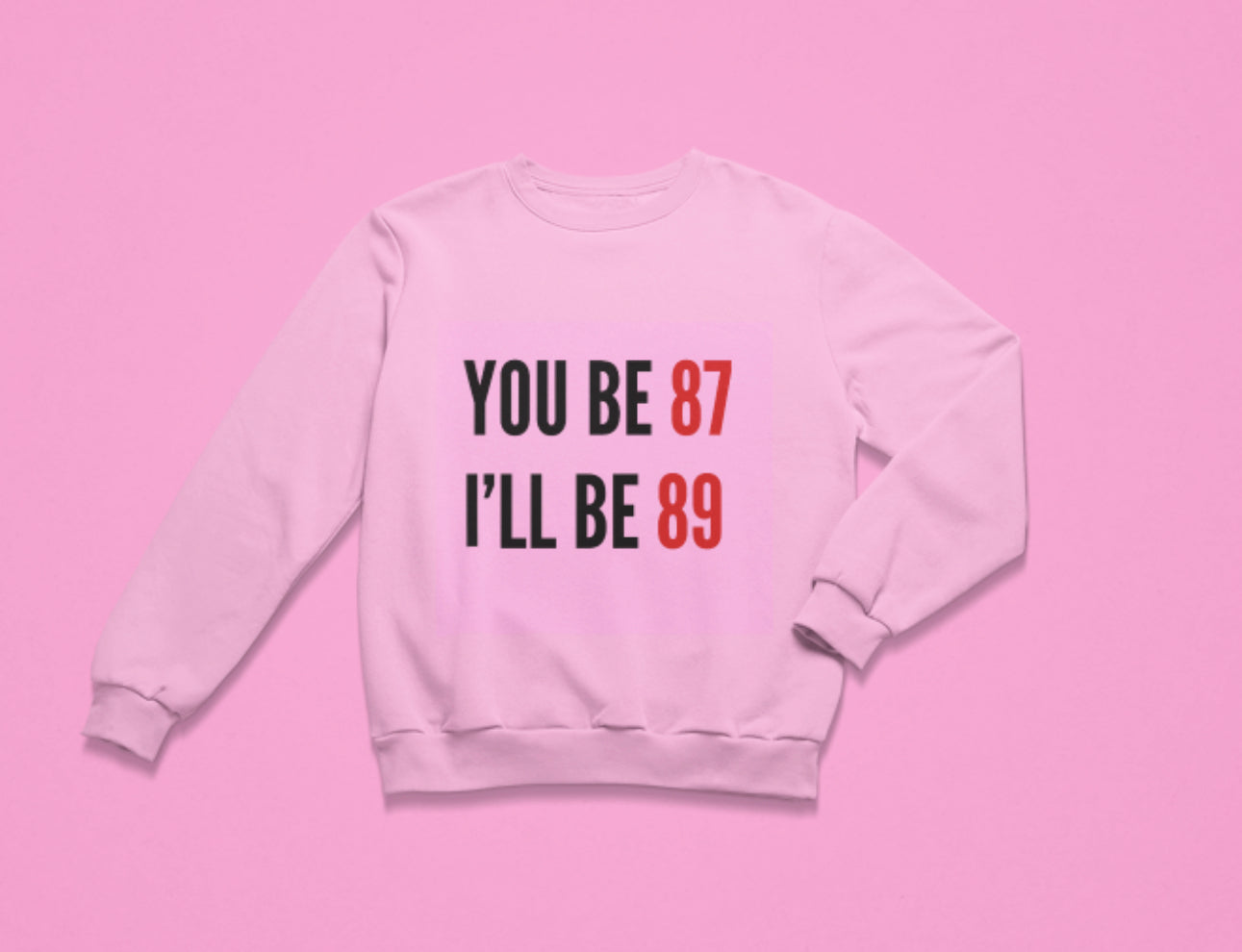 87/89 Crew Sweatshirt in Pink