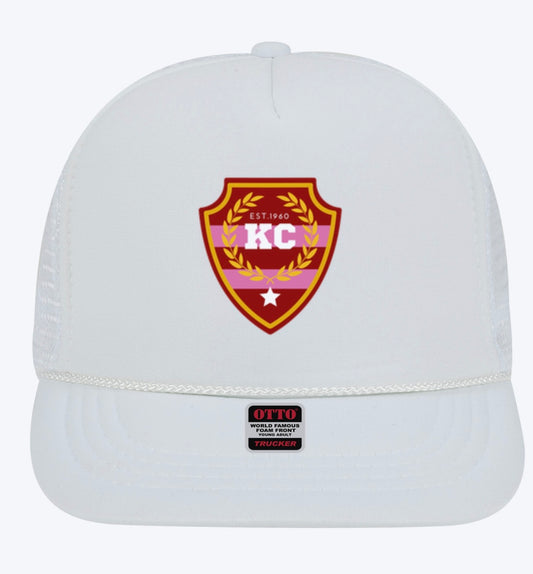 KC Emblem Trucker Hat White