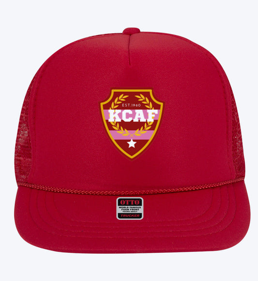 KCAF Emblem Trucker Hat Red