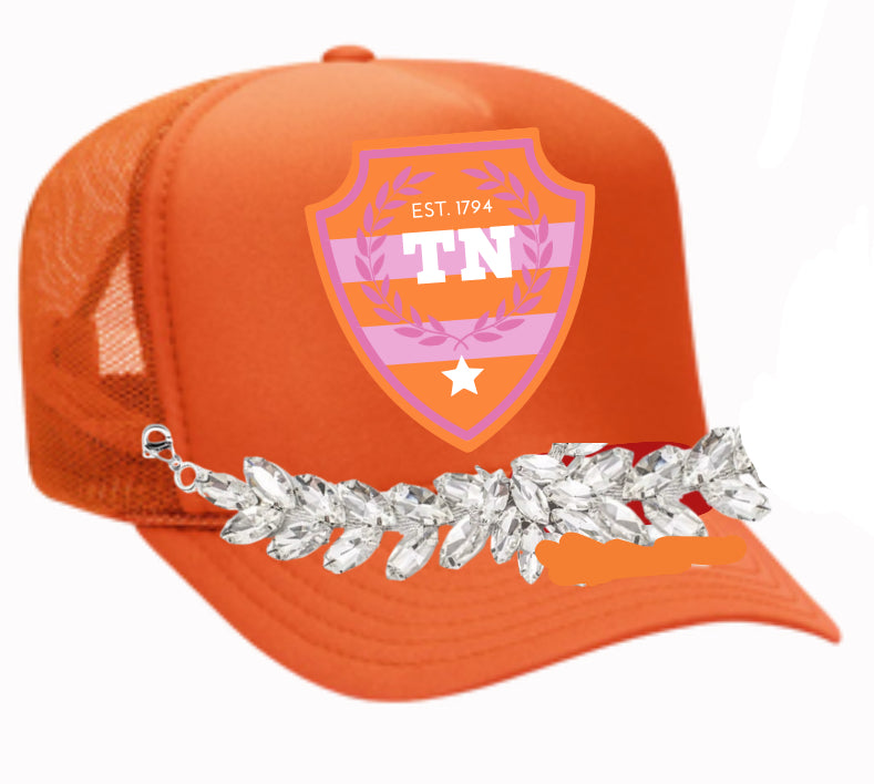 SPARKLE TN | TRUCKER HAT | ORANGE CHIC LOVE