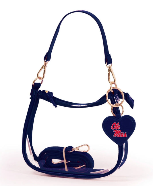 OLE MISS CLEAR BAG | PURSE ACCESSORIES | BLUE AND RED CHIC
