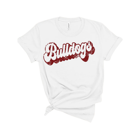 BULLDOGS | T-SHIRT | BLACK AND RED CHIC LOVE