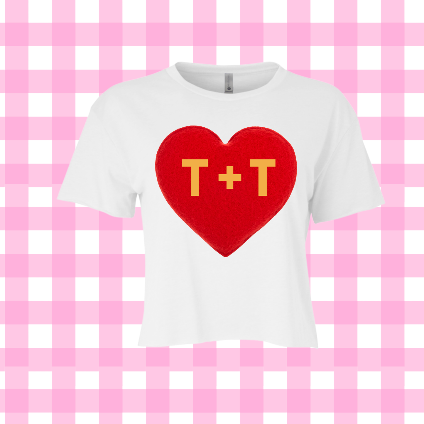 T+T HEART \ CROPPED T-SHIRT | ROYALTY CHIC LOVE