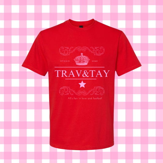 TRAV & TAY RED | T-SHIRT | ROYALTY CHIC LOVE