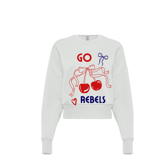 GO REBELS CHERRY | SWEATSHIRTS | BLUE AND RED CHIC LOVE