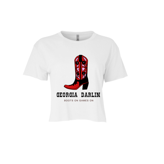 GEORGIA DARLIN BOOT |CROPPED T-SHIRT | BLACK AND RED CHIC LOVE