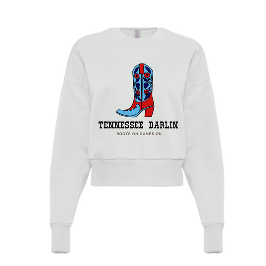 TENNESSEE DARLIN BOOT | SWEATSHIRT | BLUE AND RED CHIC LOVE