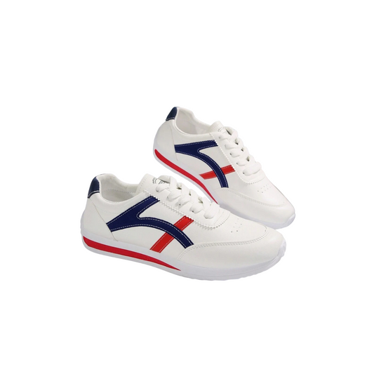 RED + BLUE TENNS SHOE | SHOE ACCESSORIES | BLUE AND RED CHIC LOVE