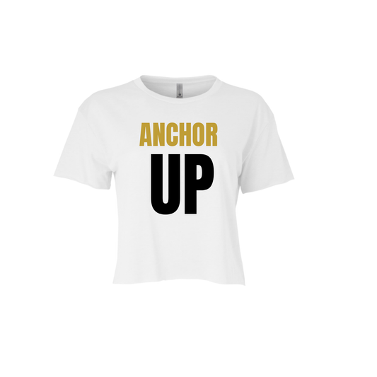 ANCHOR UP | CROPPED T-SHIRT | GOLD AND BLACK CHIC LOVE