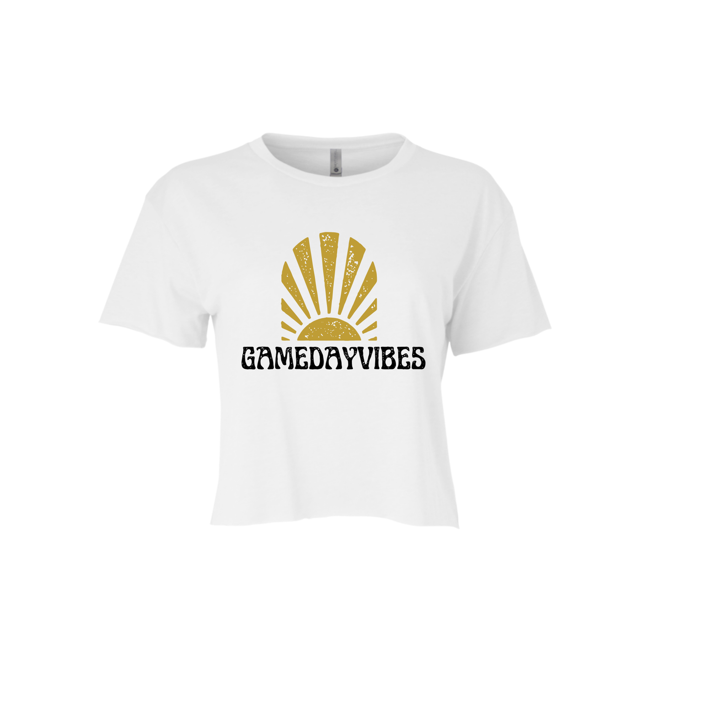 GAME DAY VIBES | CROPPED TSHIRT | GOLD AND BLACK CHIC LOVE
