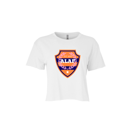 AL A F | CROPPED T-SHIRT | ORANGE AND BLUE CHIC LOVE