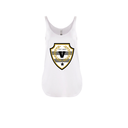 V SHIELD TANK | TANK TOP | BLACK AND GOLD CHIC LOVE