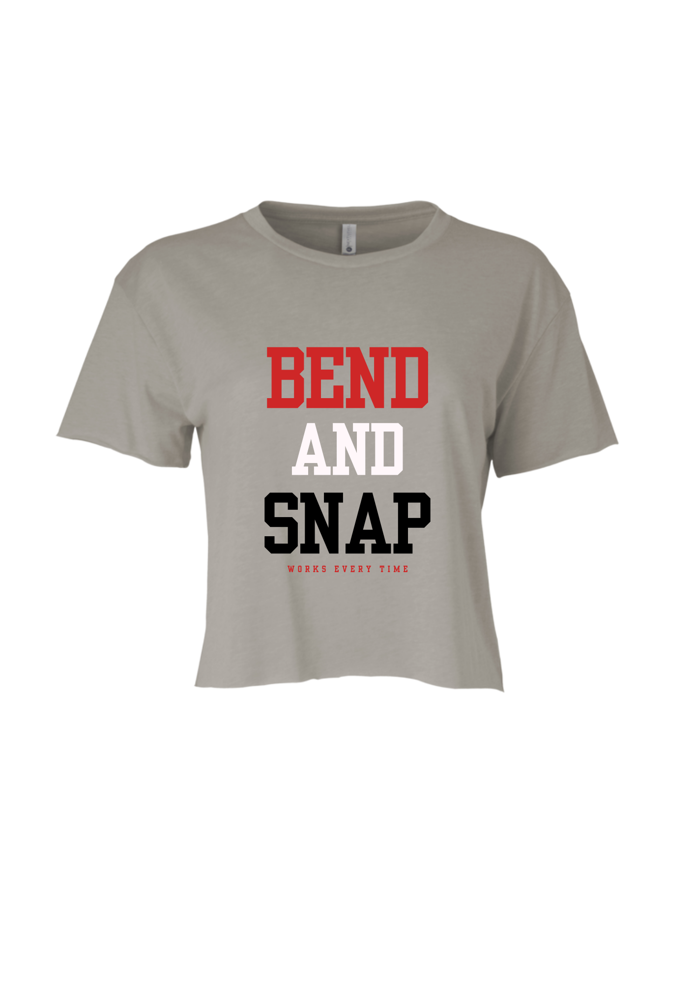 BEND AND SNAP| CROPPED T-SHIRT | BLACK AND RED CHIC LOVE