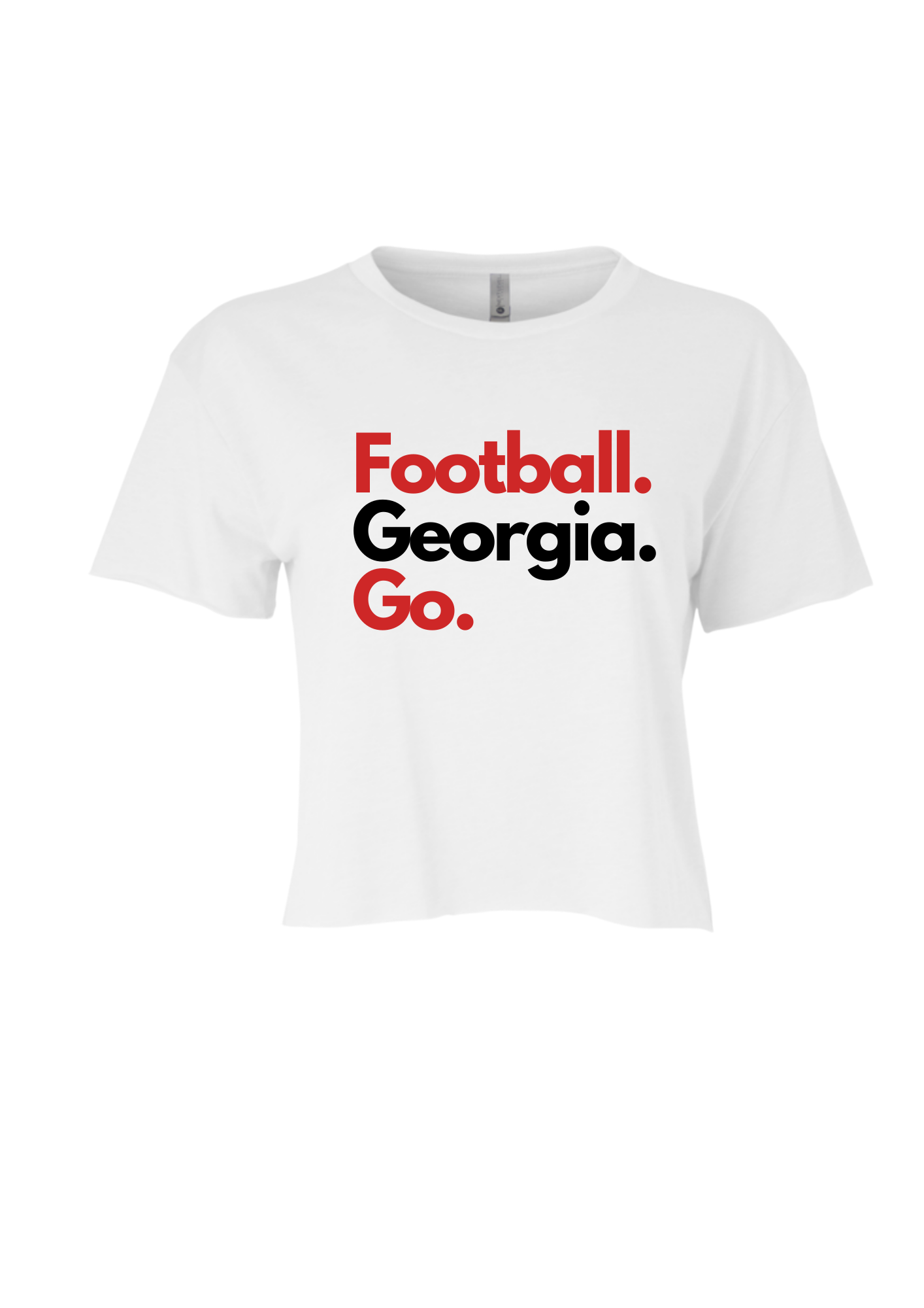 FOOTBALL GO | CROPPED T-SHIRT | BLACK AND RED CHIC LOVE